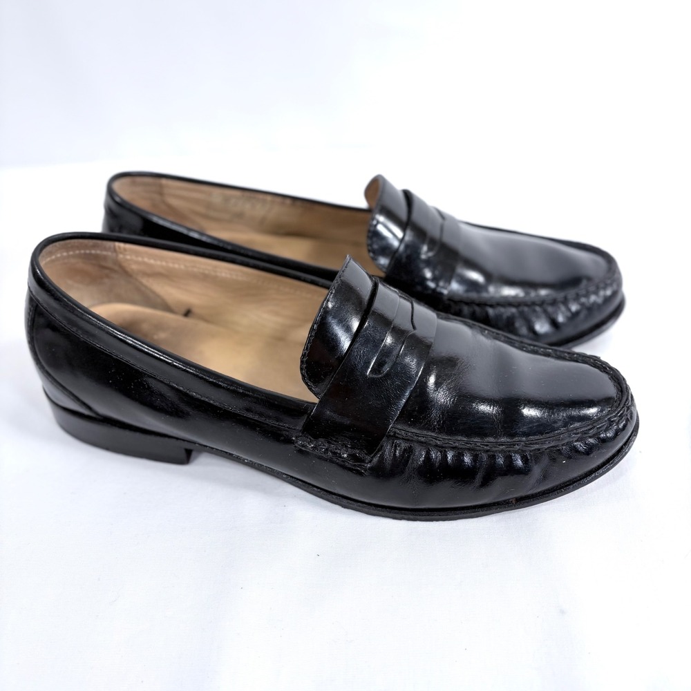 Cole Haan Black Patent Leather Penny Loafers